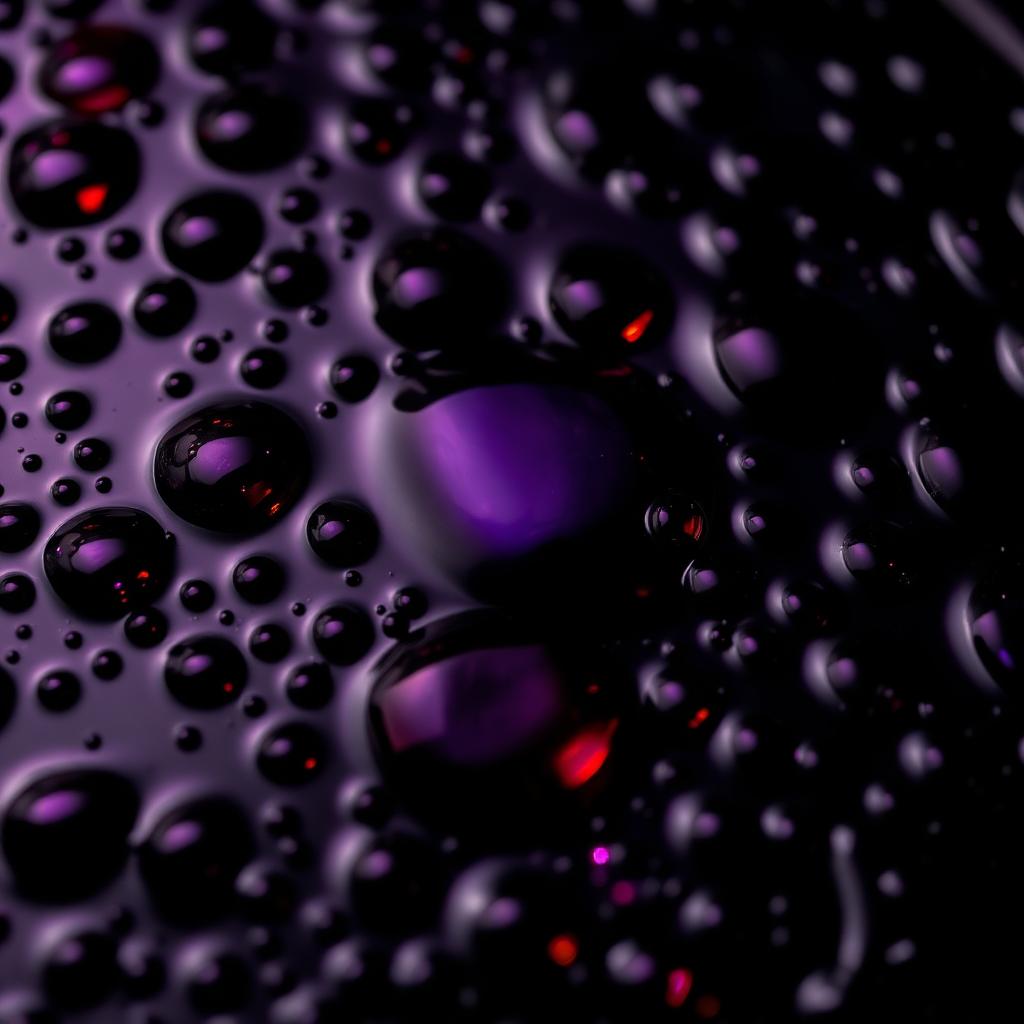 Crude oil droplets